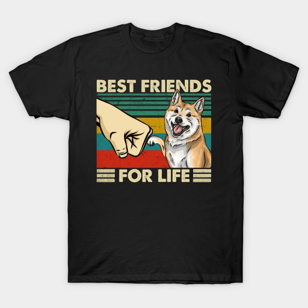 Best Friends For Life Shiba Dreams, Stylish Tee for Dog Lovers T-Shirt by Beetle Golf